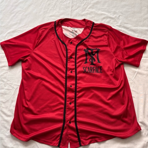 Scarface Red Baseball Jersey - Picture 1 of 4